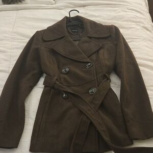 Title: Rampage Pea Coat | Classic Double-Breasted Look | 100% Polyester